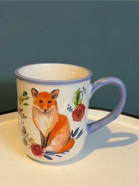 Magenta Home Ceramic Fox Mug in Orange and Lavender